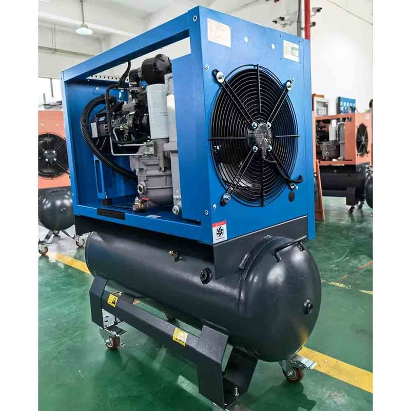 کمپرسور صنعتی کوچک مینی 2.2kw 3.7kw 4.5kw 5.5kw 7.5kw 9kw کمپرسور هوا پیچ تک فاز با مخزن
